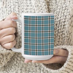ScotsTee Shop Scottish Thompson Society Dress Blue Ancient Tartan Ceramic Mug