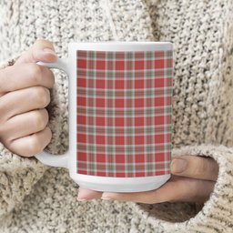 ScotsTee Shop Scottish MacLean of Duart Dress Red Tartan Ceramic Mug