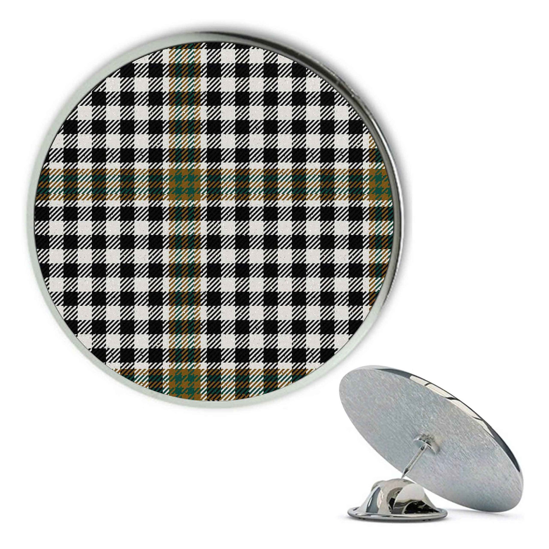 ScotsTee Shop Scottish Burns Check Modern Metal Tartan Lapel Pin (5 pieces)