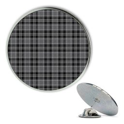 ScotsTee Shop Scottish Drummond Grey Modern Metal Tartan Lapel Pin (5 pieces)