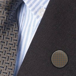ScotsTee Shop Scottish Thompson Society Camel Metal Tartan Lapel Pin (5 pieces)