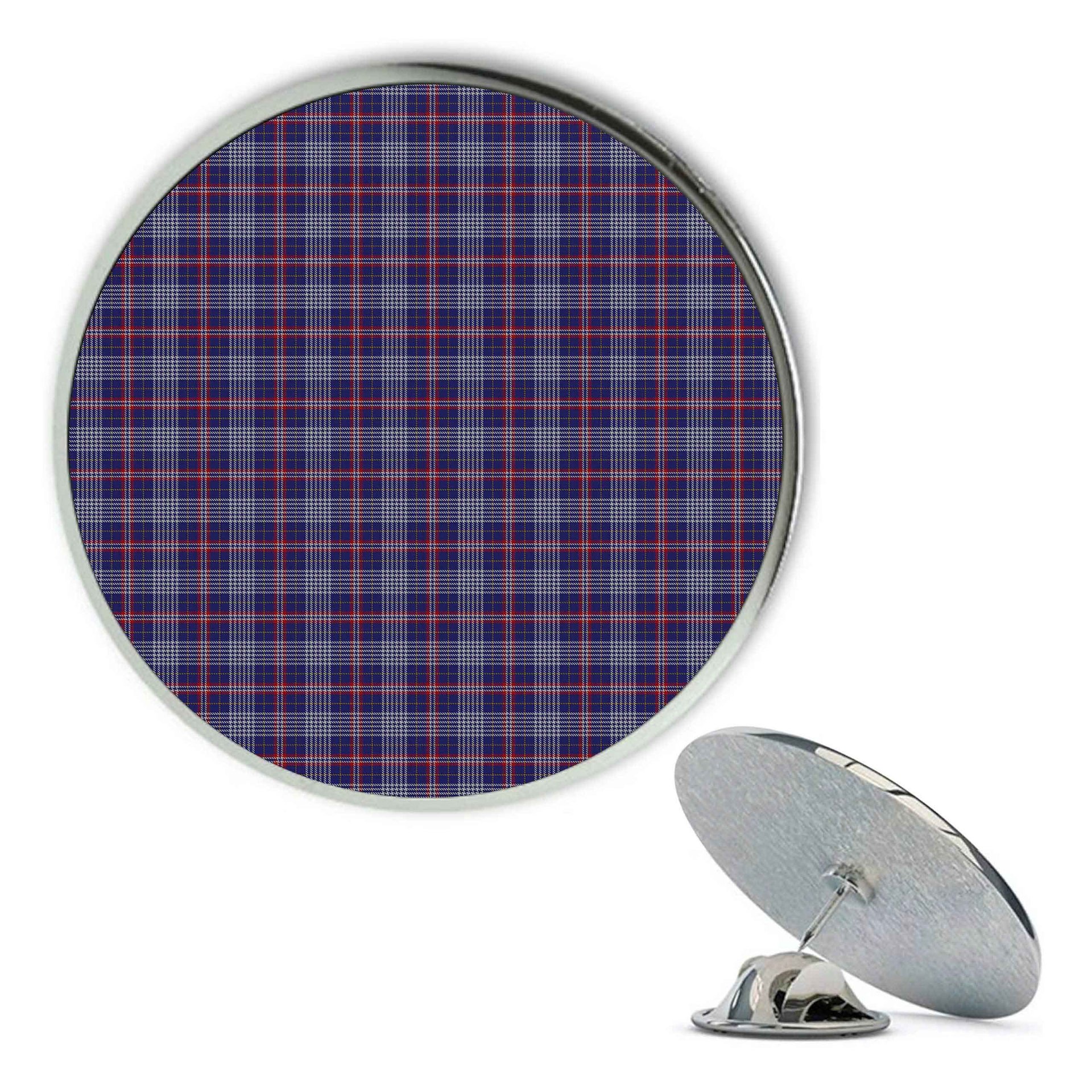ScotsTee Shop Scottish Parker Dress USA Metal Tartan Lapel Pin (5 pieces)