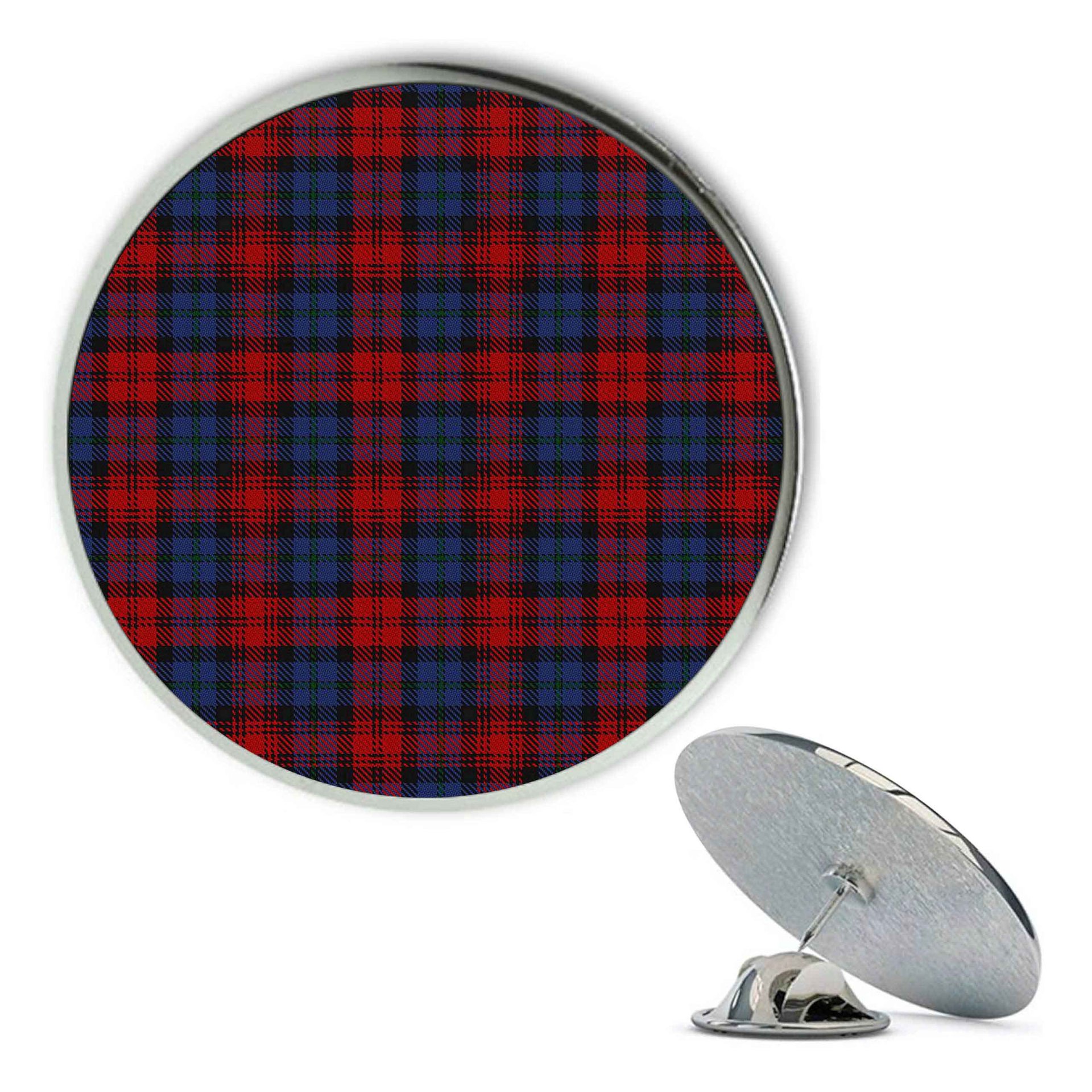 ScotsTee Shop Scottish McLachlan Modern Metal Tartan Lapel Pin (5 pieces)