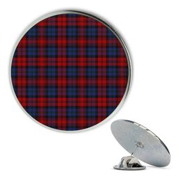 ScotsTee Shop Scottish McLachlan Modern Metal Tartan Lapel Pin (5 pieces)
