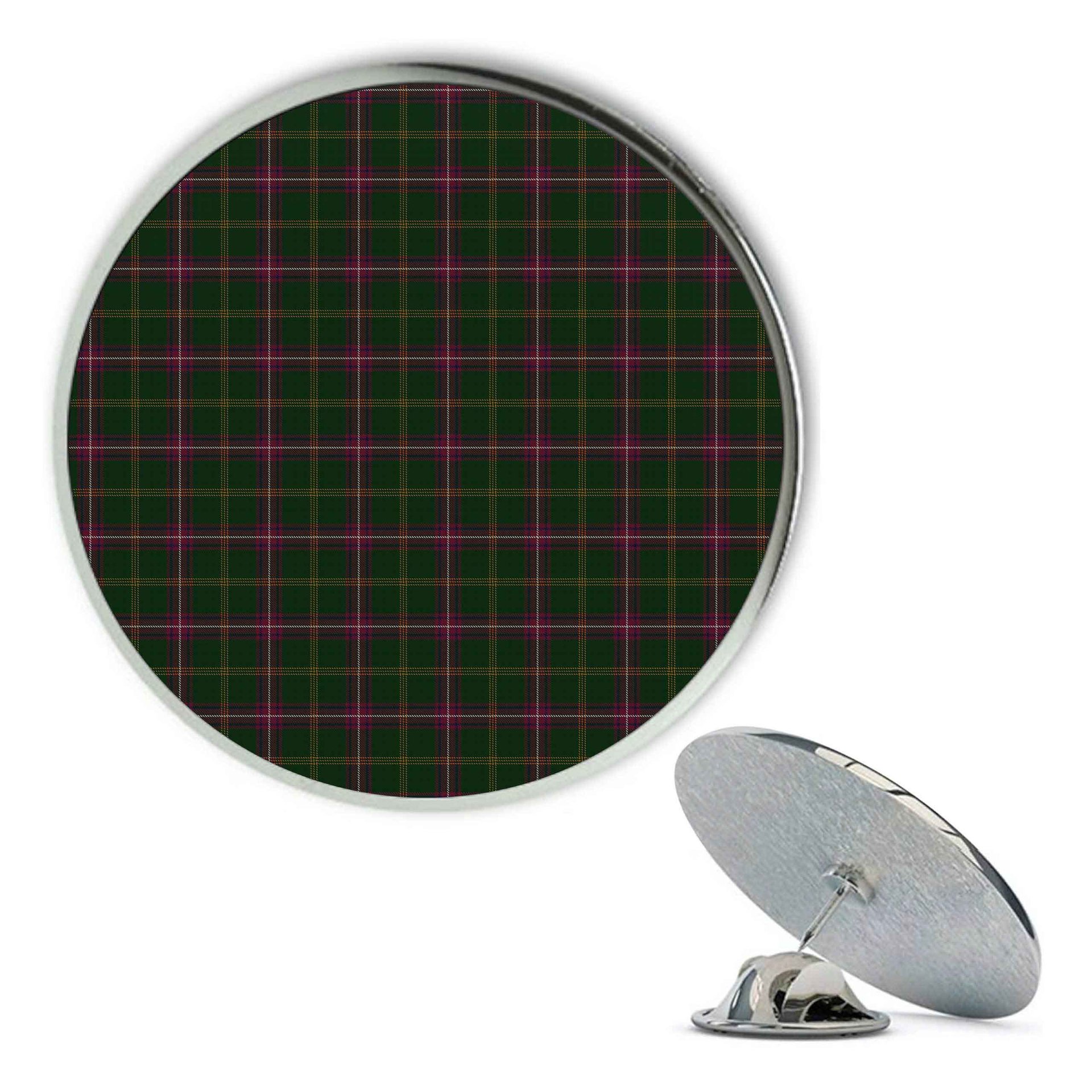 ScotsTee Shop Scottish Hall from Springbrook and Newtown Metal Tartan Lapel Pin (5 pieces)