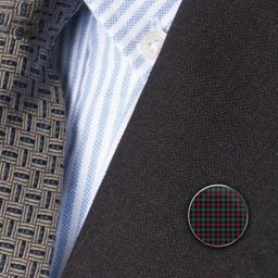 ScotsTee Shop Scottish McLennan Modern Metal Tartan Lapel Pin (5 pieces)