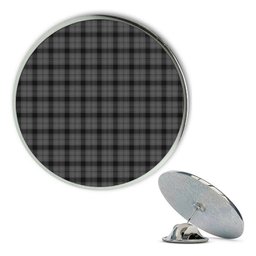 ScotsTee Shop Scottish Scott Black and White Metal Tartan Lapel Pin (5 pieces)