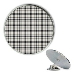 ScotsTee Shop Scottish MacFarlane Black White Ancient Metal Tartan Lapel Pin (5 pieces)