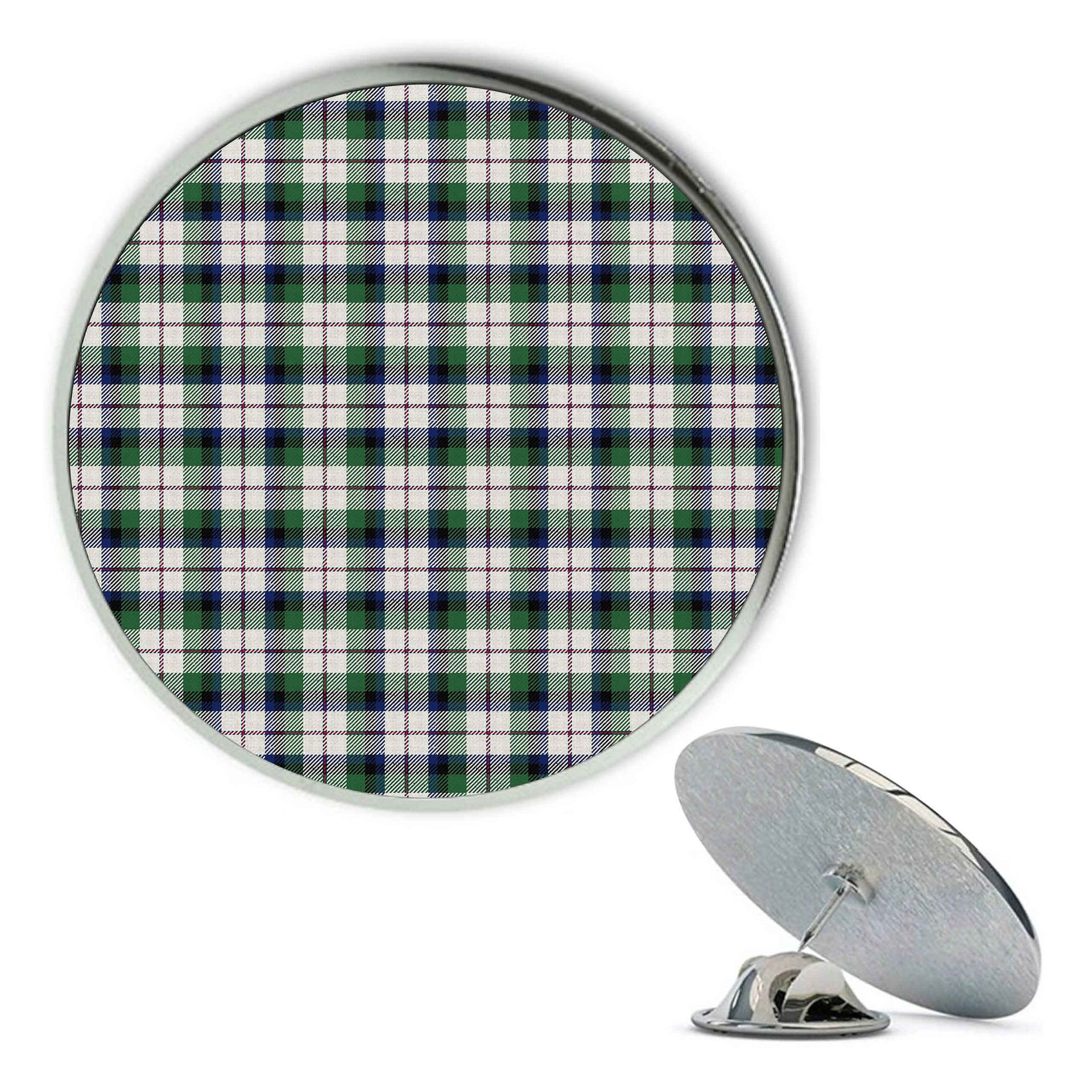 ScotsTee Shop Scottish MacNachten Dress Modern Metal Tartan Lapel Pin (5 pieces)