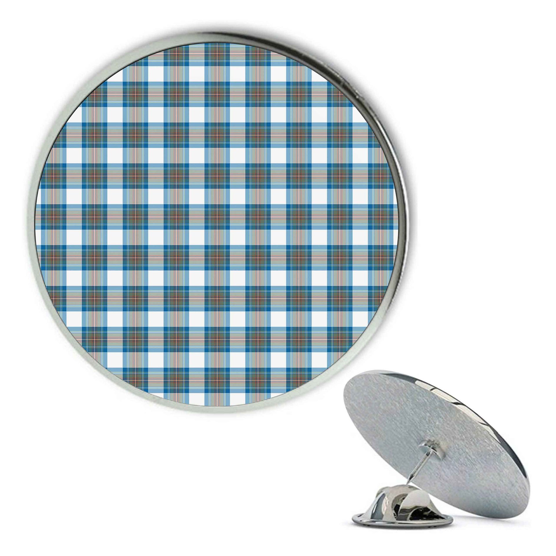 ScotsTee Shop Scottish Stewart Muted Blue Metal Tartan Lapel Pin (5 pieces)