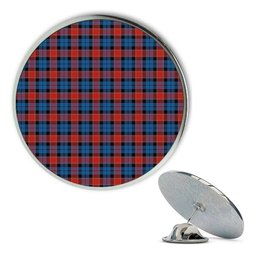 ScotsTee Shop Scottish Graham of Menteith Red Ancient Metal Tartan Lapel Pin (5 pieces)