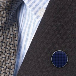 ScotsTee Shop Scottish MacKay Blue Modern Metal Tartan Lapel Pin (5 pieces)