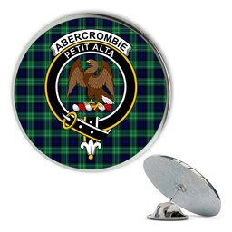 ScotsTee Shop Scottish Abercrombie SC Metal Tartan Lapel Pin Scottish Clan Crest Badge