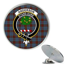 ScotsTee Shop Scottish Anderson MacGregor Hastie 1 Metal Tartan Lapel Pin Scottish Clan Crest Badge