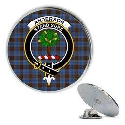 ScotsTee Shop Scottish Anderson Coulson Bonner 2 Metal Tartan Lapel Pin Scottish Clan Crest Badge