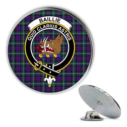 ScotsTee Shop Scottish Baillie Highland Society Modern Metal Tartan Lapel Pin Scottish Clan Crest Badge