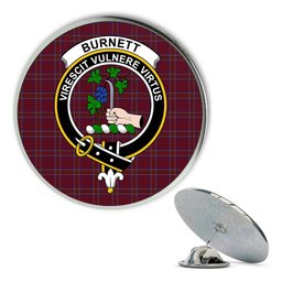ScotsTee Shop Scottish Burnett of Leys Hunting Metal Tartan Lapel Pin Scottish Clan Crest Badge
