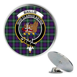 ScotsTee Shop Scottish Baillie Highland Society Ancient Metal Tartan Lapel Pin Scottish Clan Crest Badge