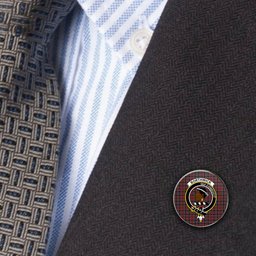 ScotsTee Shop Scottish Borthwick Modern Metal Tartan Lapel Pin Scottish Clan Crest Badge