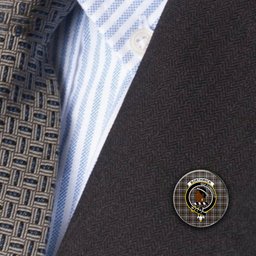 ScotsTee Shop Scottish Borthwick Dress Metal Tartan Lapel Pin Scottish Clan Crest Badge