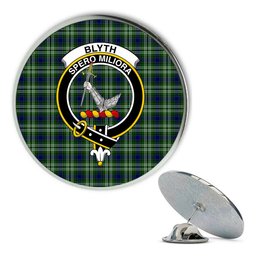 ScotsTee Shop Scottish Blyth Metal Tartan Lapel Pin Scottish Clan Crest Badge