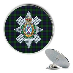 ScotsTee Shop Scottish Black Watch Metal Tartan Lapel Pin Scottish Clan Crest Badge