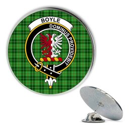 ScotsTee Shop Scottish Boyle SC Metal Tartan Lapel Pin Scottish Clan Crest Badge