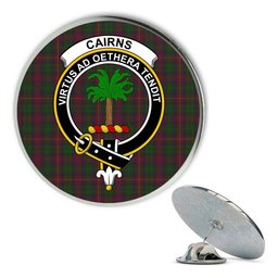 ScotsTee Shop Scottish Cairns Metal Tartan Lapel Pin Scottish Clan Crest Badge