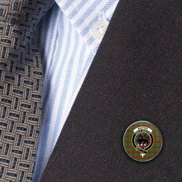 ScotsTee Shop Scottish Baxter Modern Metal Tartan Lapel Pin Scottish Clan Crest Badge