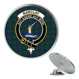 ScotsTee Shop Scottish Barclay Metal Tartan Lapel Pin Scottish Clan Crest Badge