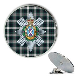ScotsTee Shop Scottish Black Watch Dress Modern Metal Tartan Lapel Pin Scottish Clan Crest Badge