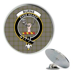 ScotsTee Shop Scottish Burns Check Metal Tartan Lapel Pin Scottish Clan Crest Badge