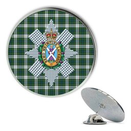 ScotsTee Shop Scottish Black Watch Dress Ancient Metal Tartan Lapel Pin Scottish Clan Crest Badge