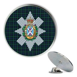 ScotsTee Shop Scottish Black Watch #3 Modern Metal Tartan Lapel Pin Scottish Clan Crest Badge