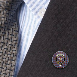 ScotsTee Shop Scottish Congilton Metal Tartan Lapel Pin Scottish Clan Crest Badge