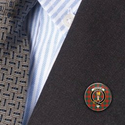 ScotsTee Shop Scottish Chisholm Ancient Metal Tartan Lapel Pin Scottish Clan Crest Badge