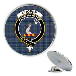 ScotsTee Shop Scottish Cooper SC Metal Tartan Lapel Pin Scottish Clan Crest Badge