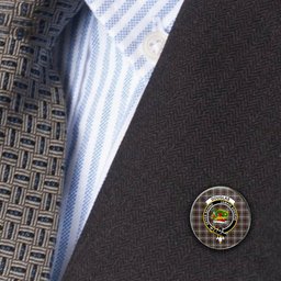 ScotsTee Shop Scottish Douglas Ancient Dress WCWM Metal Tartan Lapel Pin Scottish Clan Crest Badge