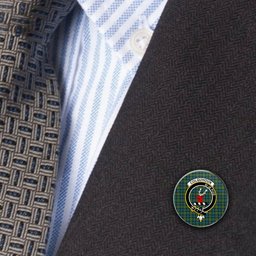 ScotsTee Shop Scottish Colquhoun Ancient Clan Metal Tartan Lapel Pin Scottish Clan Crest Badge