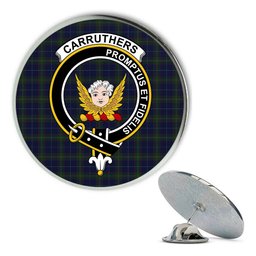 ScotsTee Shop Scottish Carruthers George Metal Tartan Lapel Pin Scottish Clan Crest Badge