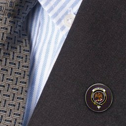 ScotsTee Shop Scottish Chalmers Metal Tartan Lapel Pin Scottish Clan Crest Badge
