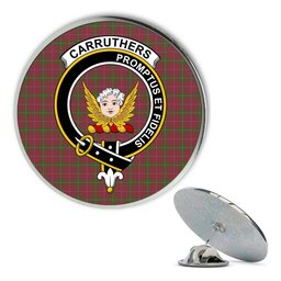 ScotsTee Shop Scottish Carruthers Ancient Metal Tartan Lapel Pin Scottish Clan Crest Badge
