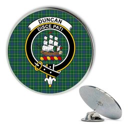 ScotsTee Shop Scottish Duncan Ancient Metal Tartan Lapel Pin Scottish Clan Crest Badge