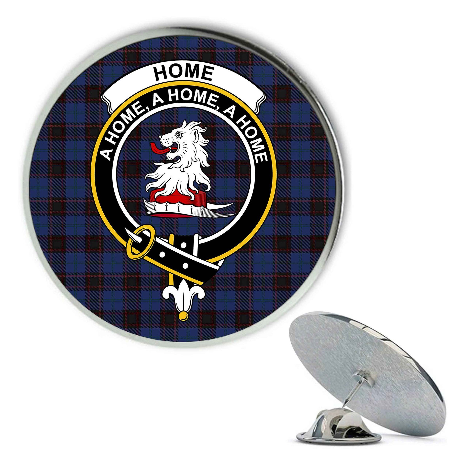 ScotsTee Shop Scottish Home Vestiarium Scoticum Metal Tartan Lapel Pin Scottish Clan Crest Badge