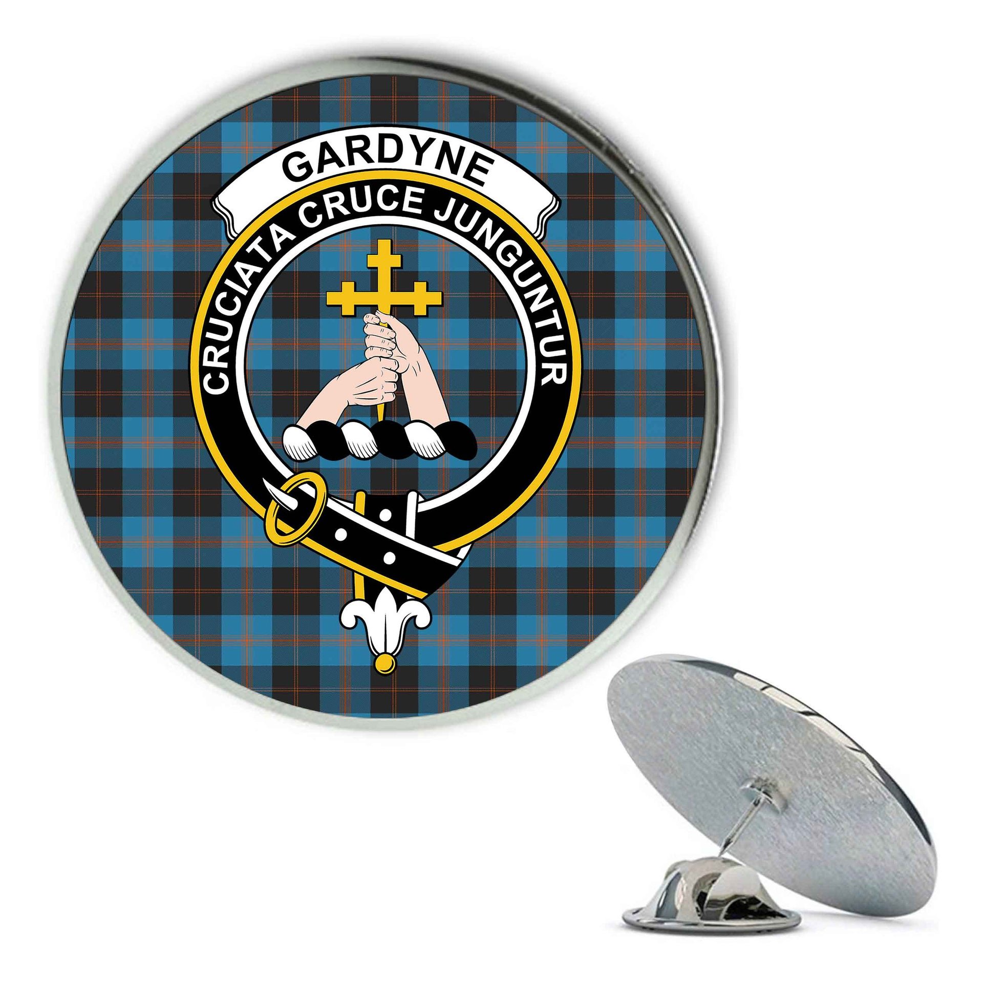 ScotsTee Shop Scottish Gardyne Metal Tartan Lapel Pin Scottish Clan Crest Badge