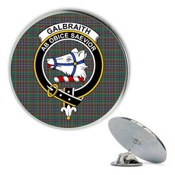 ScotsTee Shop Scottish Galbraith Old Ancient Metal Tartan Lapel Pin Scottish Clan Crest Badge