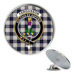 ScotsTee Shop Scottish Ferguson Dress Metal Tartan Lapel Pin Scottish Clan Crest Badge