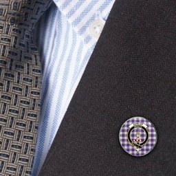 ScotsTee Shop Scottish Dunlop Dress Modern Metal Tartan Lapel Pin Scottish Clan Crest Badge