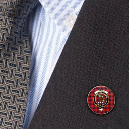 ScotsTee Shop Scottish Fraser Modern Metal Tartan Lapel Pin Scottish Clan Crest Badge