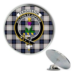 ScotsTee Shop Scottish Fergusson Dress Metal Tartan Lapel Pin Scottish Clan Crest Badge